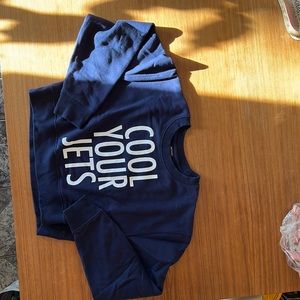 Michael Kors size small cropped, navy blue sweatshirt